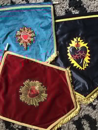 Image 8 of Handmade Black Sacred Heart Wall Banner
