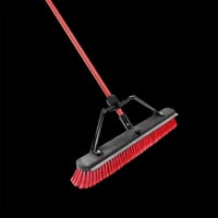 Image 2 of Libman -24 in. Heavy-Duty Multi-Surface Squeegee Push Broom with Brace and Steel Handle