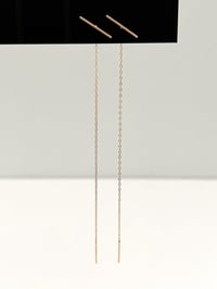 Image 6 of Threader Earrings, 1.5 cm T-Bar Stopper