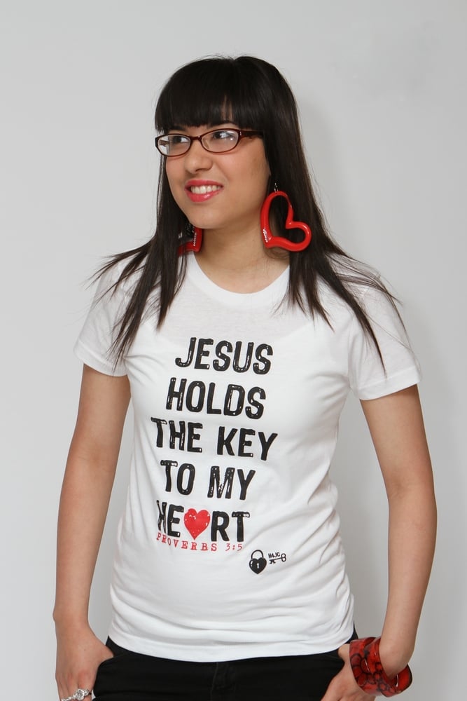 Heart for JC Christian T-Shirts — Jesus Holds the Key To My Heart Heart for JC Christian T-Shirts — Jesus Holds the Key To My Heart