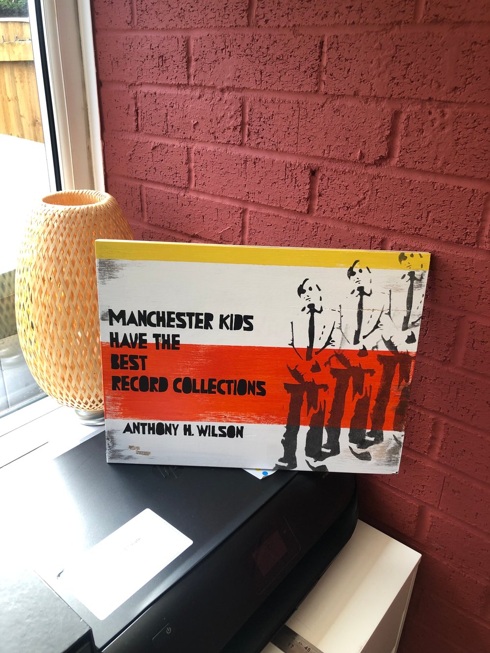 Manchester Kids Hand Painted Woodart 40 X 30 Cms 