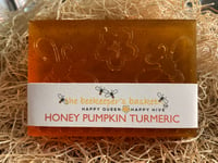 Image 1 of Honey Pumpkin Turmeric Honeybee Glycerin Body Bar