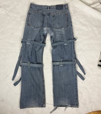 Image 2 of DENIM STRAP PANTS