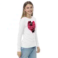 Image 1 of "My favorite family member is my dog" Youth long sleeve tee