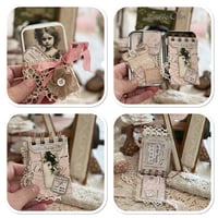 Image 9 of Reserved for Silvia A Petite snippet sample french lace book in a tiny tin.