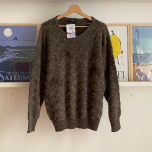 Maglione con inserti in pelle