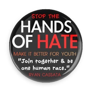 Image of Hands of Hate/Make It Better For Youth BLACK PIN