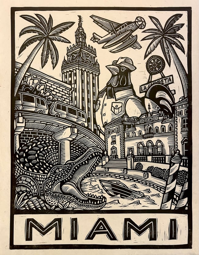 Miami Block Print