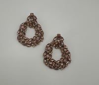 Image 1 of rhinestone round earings 