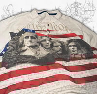 Image 2 of (L) Retro American “we the people” flag polo shirt 