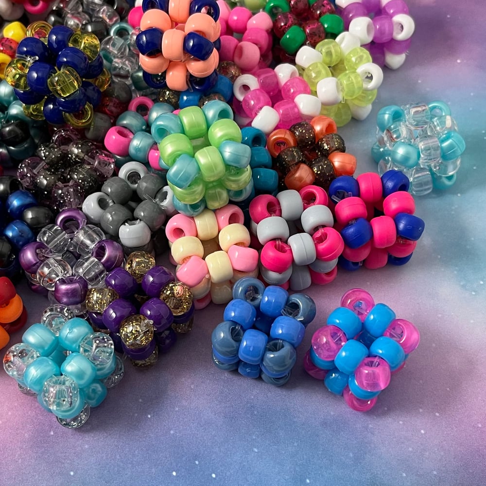 Image of Tiny Fidget Cube Kandi Confetti