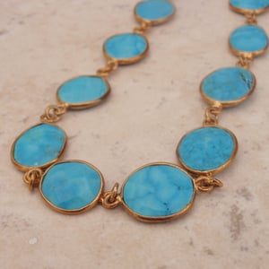 Image of Abaco-Bezel set Turquoise in gold