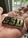 Large Gold SSD Logo Metal Keychain 