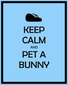 Image of 8x10 Keep Calm and Pet A Bunny Print - Black Text