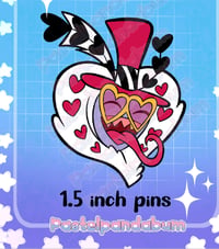 Image 4 of PREORDER Hazbin Hotel - The Vees heads Enamel Pin badge