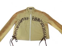 Image 1 of tied up denim jacket-desert moss