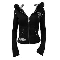 Image 1 of black starkissed hoodie *white*