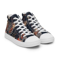 Image 2 of Grunge Goth Style Cottagecore Moth Women’s high top canvas shoes