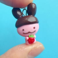 Image 4 of Meiji Apollo Bunny Star Polymer Clay Charm