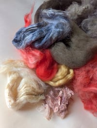 Image 4 of Cecropia Silk Moth Inspired Fiber Kit For Blending, Carding, Spinning, Felting