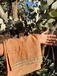 Image 1 of khadi silk scarf -sunset