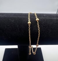 Single bead double anklet 