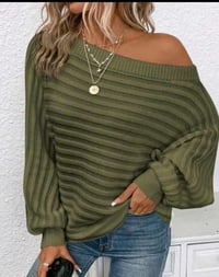 Image 2 of Fall Batwing Sleeve Sweater