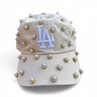 Image 5 of IRI$ BELOVED X LA DODGERS PEARL RHINSTONE DAD CAP 