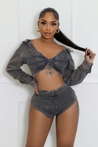 Image 1 of Iconic Crop Jacket & Short Set