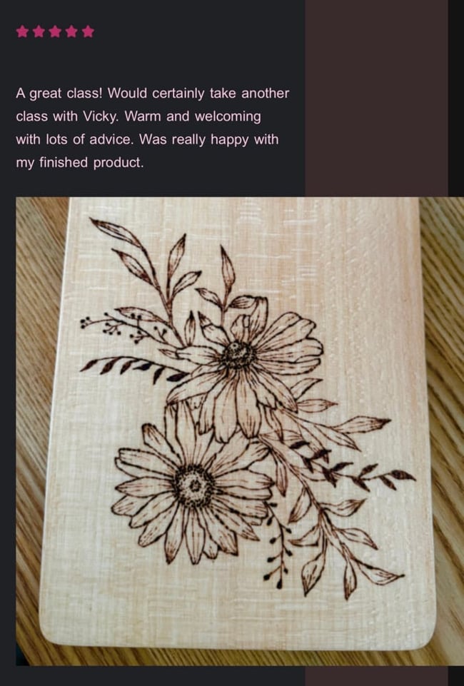 Pyrography workshop: charcuterie board 