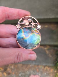 Image 1 of Electroformed THIS IS WHAT SPACE SMELLS LIKE labradorite necklace 03