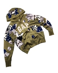 Image 2 of Reworked GAP Batik Patchflow Hoodie Size L