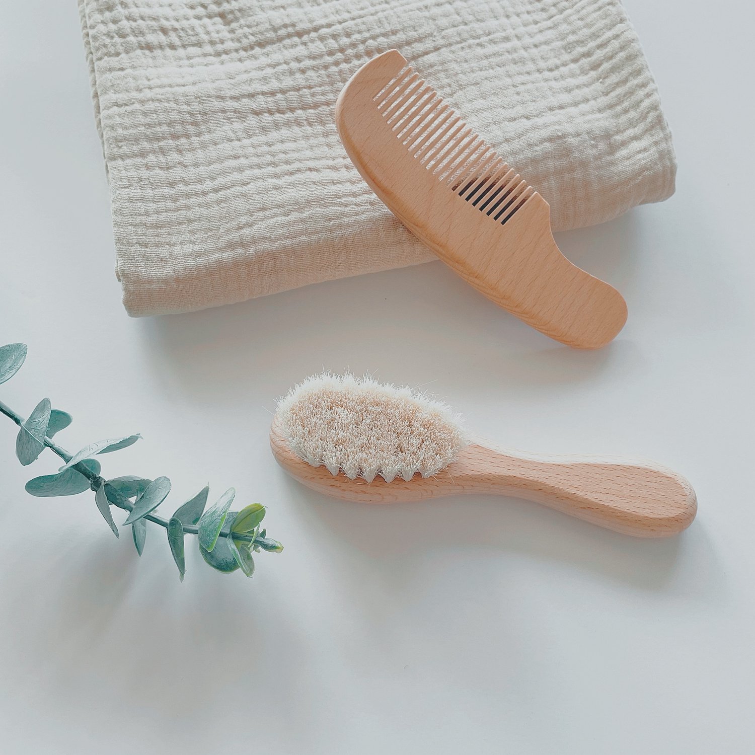 Gentle Baby Hair Brush and Comb Set | Emmi & Ely