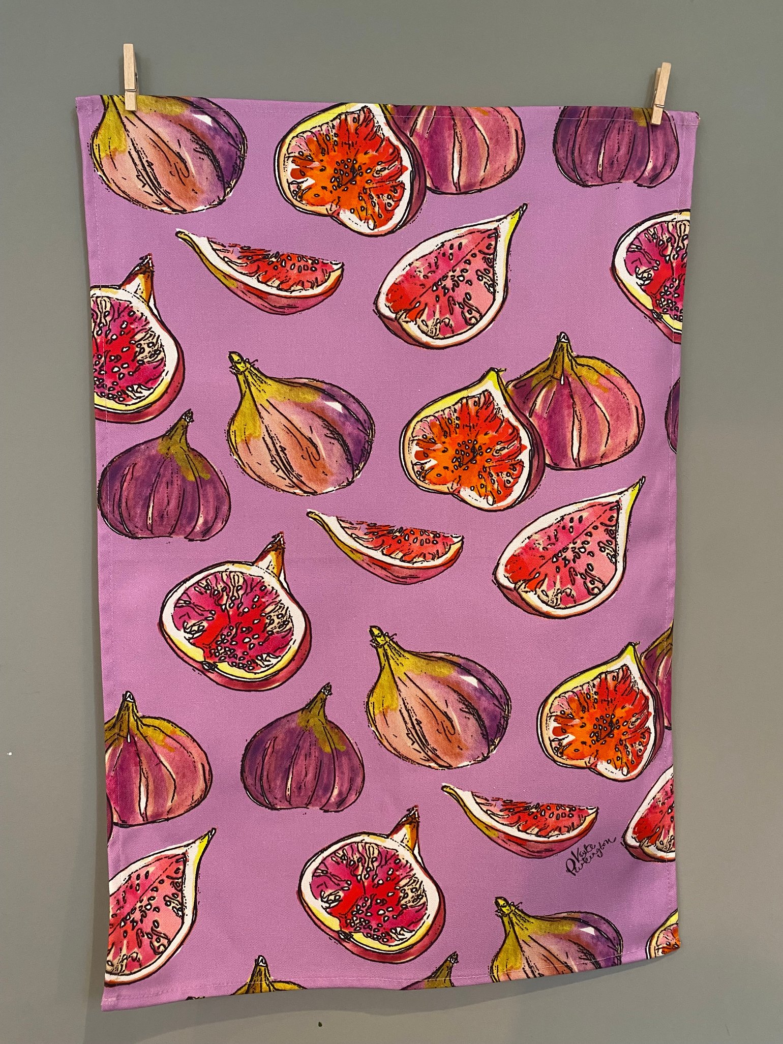 Image of Purple Fig Teatowel