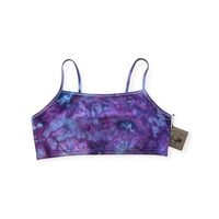 Image 1 of XL/XXL (42) Bralette in Purple Haze Watercolor Ice Dye