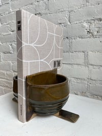 Image 2 of Sam Hewitt / Bookends Amber Celedon / Black Underglaze