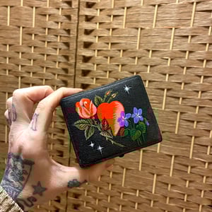 Image of Hand Painted Box With Silver Pendant