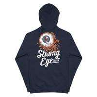 Image 1 of Flaming Eye Unisex Fleece Zip Hoodie - Navy