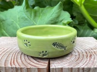 Image 2 of Cat dish- green 