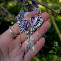 Image 4 of Fluorite Butterfly Earrings