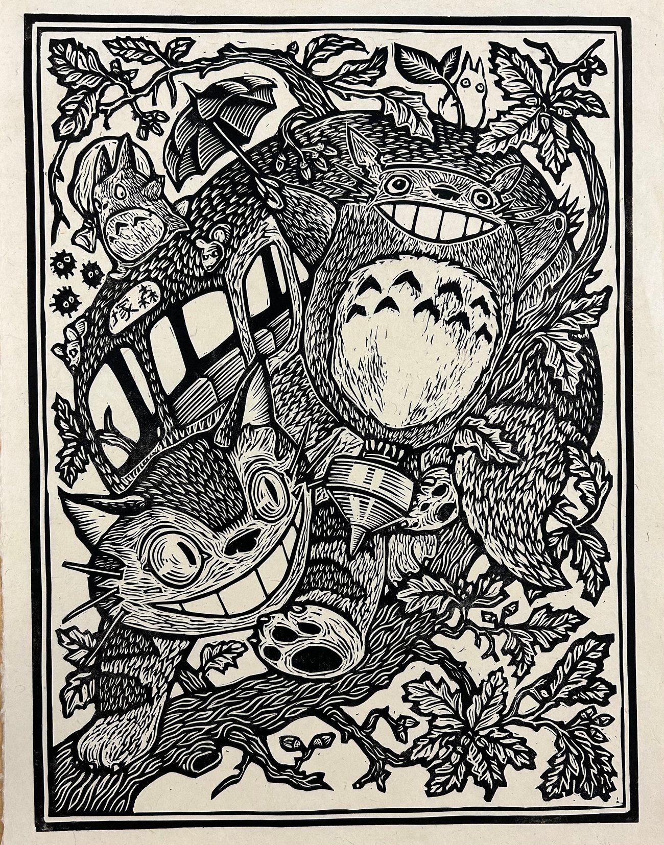 My Neighbor Totoro Block Print | Brian Reedy