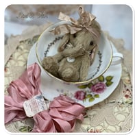 Image 3 of Handmade beige teacup elephant