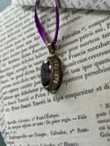 Superbe pendentif en or massif (bas titre) et grande améthyste, début 1900!