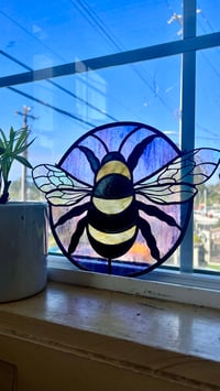 Image 1 of Purple iridescent bumble bee 