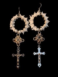 Ouroboros Rattlesnake Vertebrae Earrings