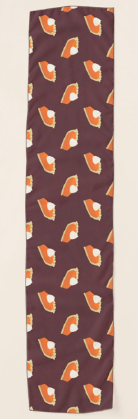 Image 2 of Chiffon Scarf, 10" x 45" with Pumpkin Pie 