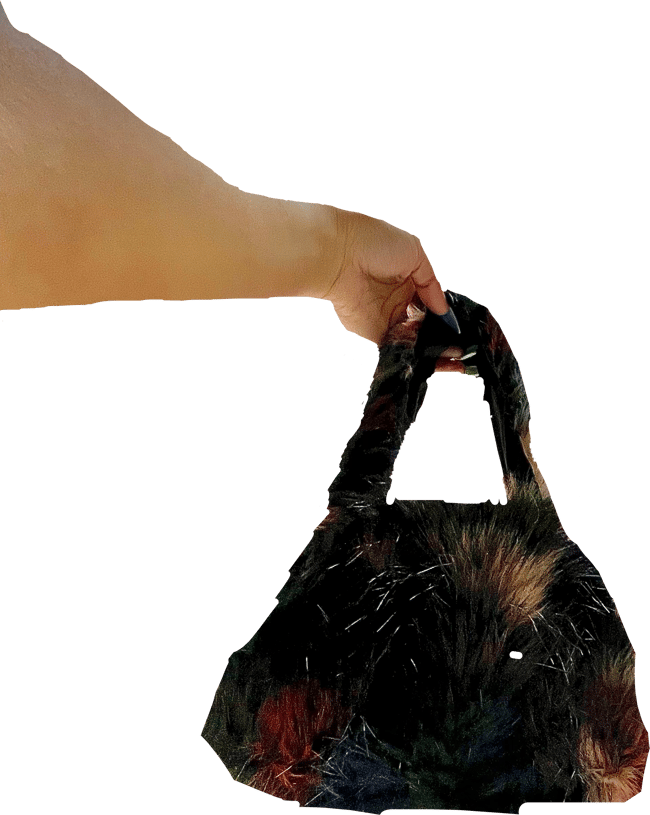 Cleo Faux Fur Small Chain Bucket Bag