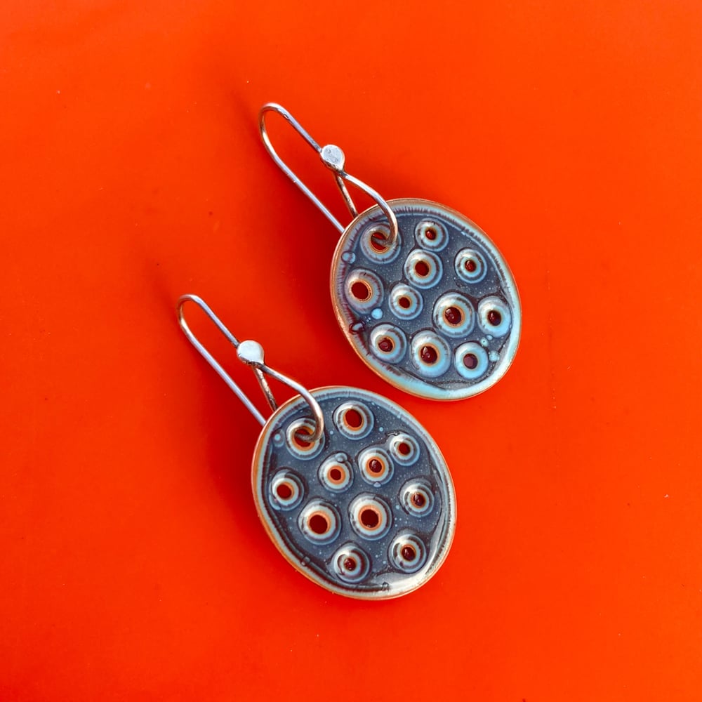 Image of foro enamel earrings 