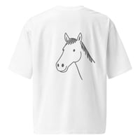 Image 1 of Jacque Horse fighter  Oversized heavyweight t-shirt