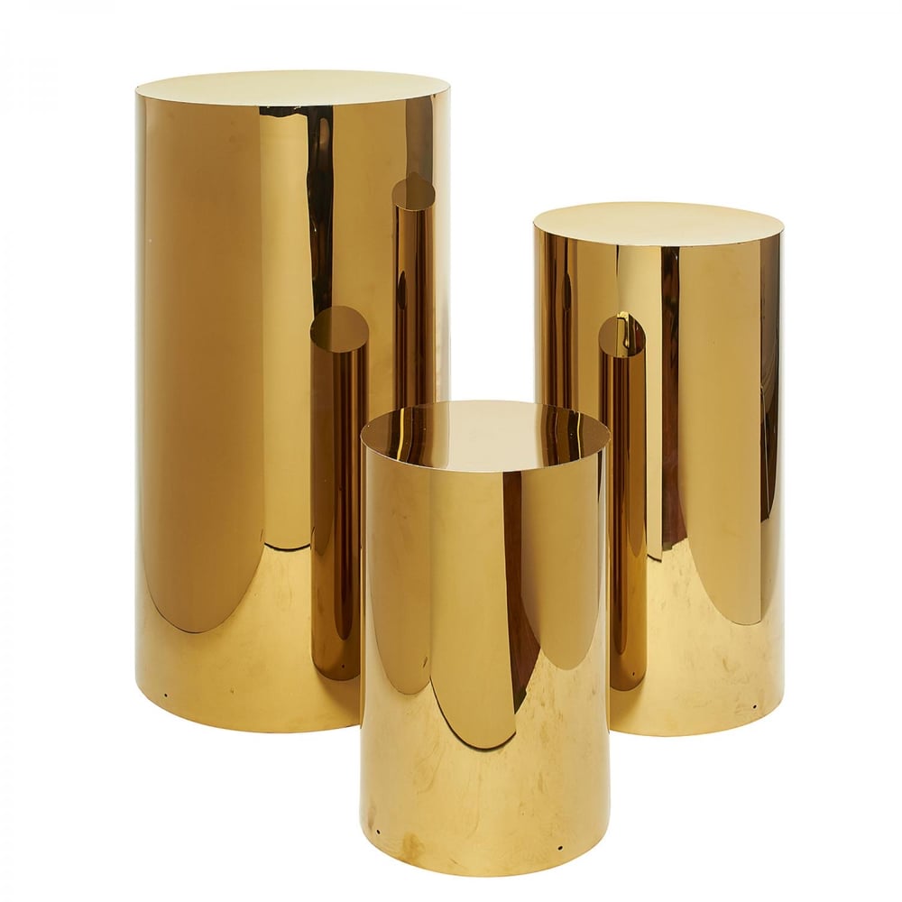 Image of 3pc Gold Pedestals